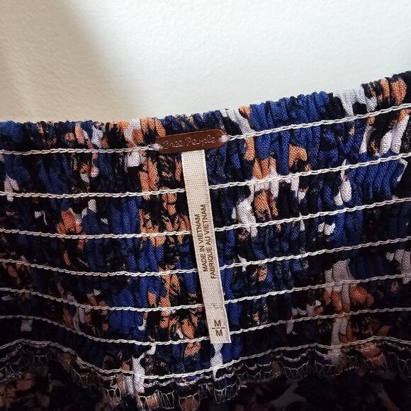 NWOT FREE PEOPLE BOHO PATTERN PLAY LINEN BLEND SHORT DRESS SZ MEDIUM - Picture 12 of 16